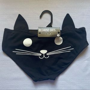 NWT Black Kitty Ear Panty-Small